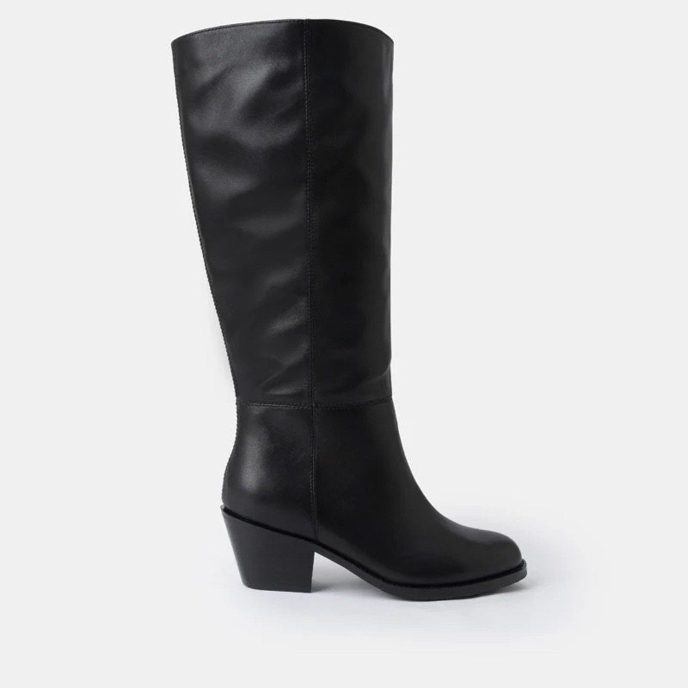 WYDR Studios Reba Tall Black‎ Leather Women's Boots NIB Size 10